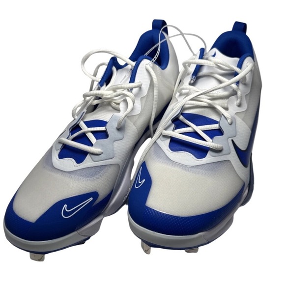 Nike Other - Nike Force Zoom Trout 9‎ Metal Baseball Cleats Mens 13 White Blue Metal Spikes
